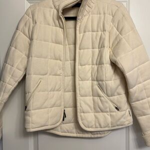 Liz Claiborne Cream Quilted Jacket size M